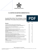 Certifica: El Centro de Gestion Administrativa