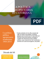 La Política Agropecuaria Ecuatoriana