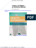 Dwnload Full Health Economics 1st Edition Bhattacharya Solutions Manual PDF