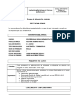 Proceso 2023-046 Profesional Senior Gestión Administrativa