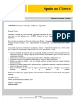 Solicitação de Compra de LPG para Exportação