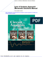 Dwnload Full Circuit Analysis A Systems Approach 1st Edition Mersereau Solutions Manual PDF