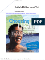 Dwnload Full Choosing Health 1st Edition Lynch Test Bank PDF