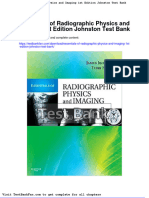 Dwnload Full Essentials of Radiographic Physics and Imaging 1st Edition Johnston Test Bank PDF