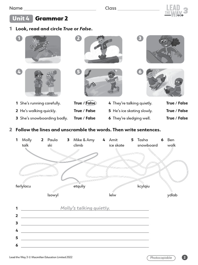 Lead the Way 3 Unit 4 Activities | PDF