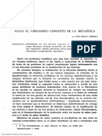 Salmanticensis 1954 Volumen 1 N.º 1 Páginas 87 132 Hacia El Verdadero Concepto de La Metafísica