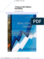 Dwnload Full Real Estate Finance 9th Edition Wiedemer Test Bank PDF