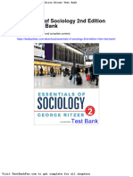 Dwnload Full Essentials of Sociology 2nd Edition Ritzer Test Bank PDF