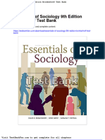 Dwnload Full Essentials of Sociology 9th Edition Brinkerhoff Test Bank PDF