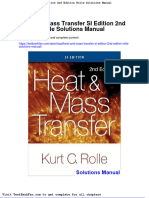 Dwnload Full Heat and Mass Transfer Si Edition 2nd Edition Rolle Solutions Manual PDF