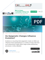 Do Epigenetic Changes Influence Evolution? - TS Digest - The Scientist