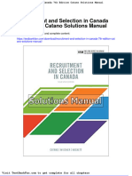 Dwnload Full Recruitment and Selection in Canada 7th Edition Catano Solutions Manual PDF