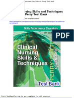 Dwnload Full Clinical Nursing Skills and Techniques 9th Edition Perry Test Bank PDF