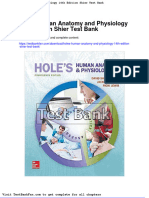 Dwnload Full Holes Human Anatomy and Physiology 14th Edition Shier Test Bank PDF