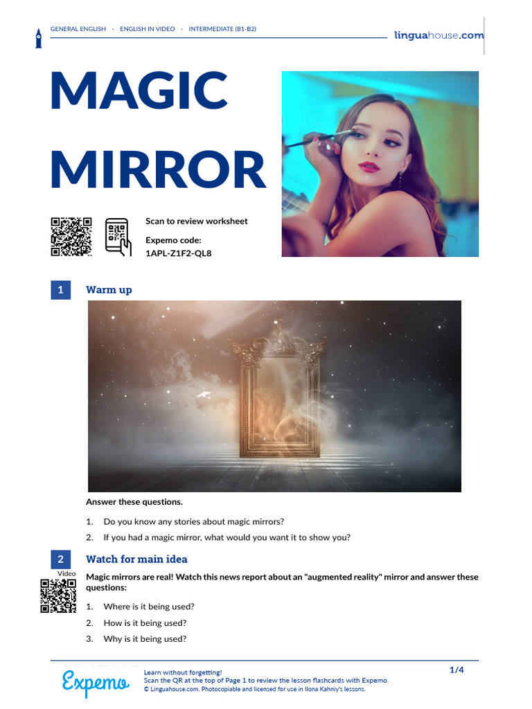 Magic Mirror British English Student | PDF | Word | Linguistics
