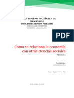 Economia y Su Relacion Con Otras Ciencias