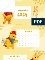 Calendario 2024 Ilustracion Infantil Amarillo