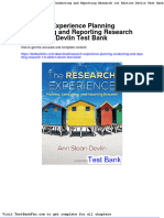 Dwnload Full Research Experience Planning Conducting and Reporting Research 1st Edition Devlin Test Bank PDF