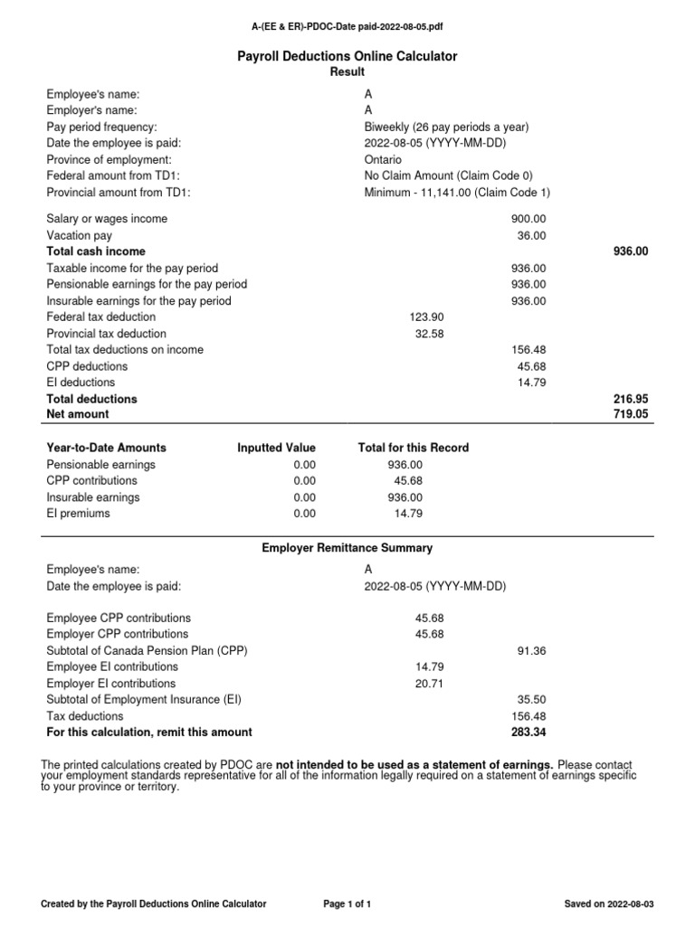 A - (EE & ER) - PDOC-Date Paid-2022-08-05 | PDF | Payroll Tax | Factor ...