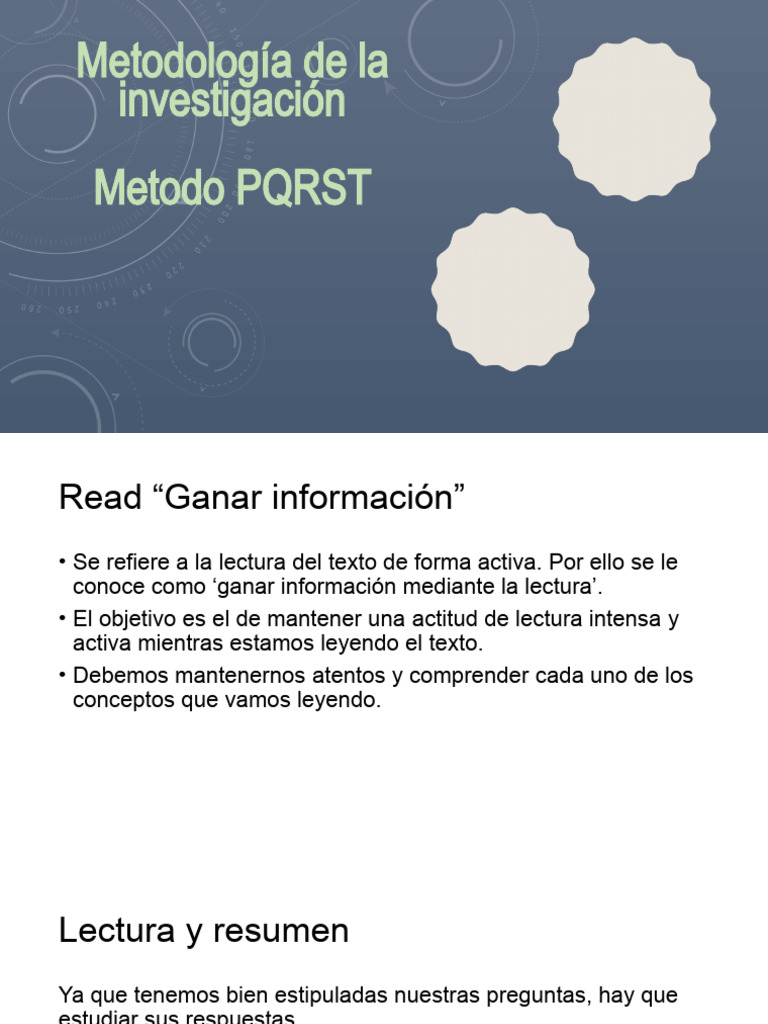 Método PQRST: Estrategia de Estudio Activo | PDF | Relaciones ...