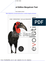 Dwnload Full Evolution 1st Edition Bergstrom Test Bank PDF