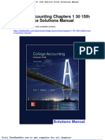 Dwnload Full College Accounting Chapters 1-30-15th Edition Price Solutions Manual PDF