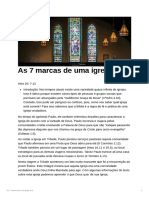 As 7 Marcas de Uma Igreja Viva