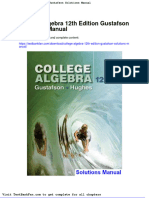 Dwnload Full College Algebra 12th Edition Gustafson Solutions Manual PDF