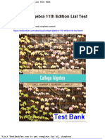 Dwnload Full College Algebra 11th Edition Lial Test Bank PDF