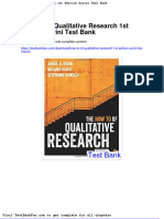 Dwnload Full How To of Qualitative Research 1st Edition Aurini Test Bank PDF