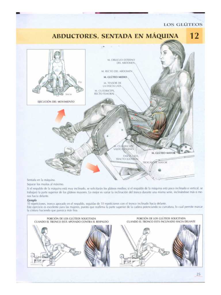 Abductores, Sentada en Máquina | PDF
