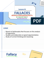 Lesson 8 Fallacies Hand Outs