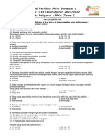 Soal PPKN Kelas 6 Semester 1 (Tema 5) 2021