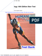 Dwnload Full Human Biology 10th Edition Starr Test Bank PDF