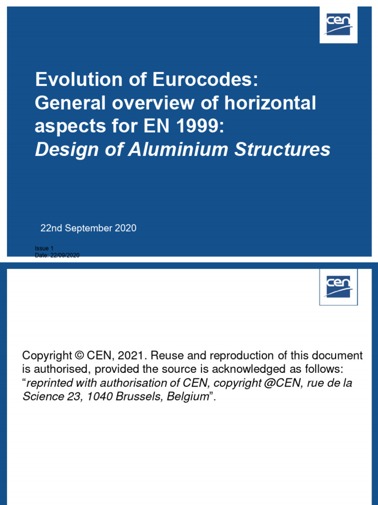 Overview of The Evolution EN 1999 Horizontal Aspects Issue 1 Dated | PDF