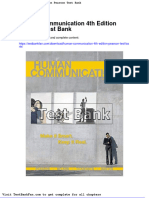 Dwnload Full Human Communication 4th Edition Pearson Test Bank PDF