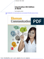 Dwnload Full Human Communication 6th Edition Pearson Test Bank PDF