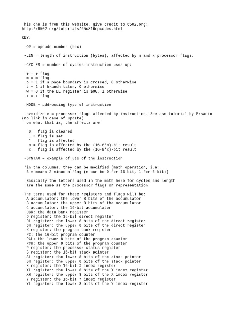 Opcode database pdf