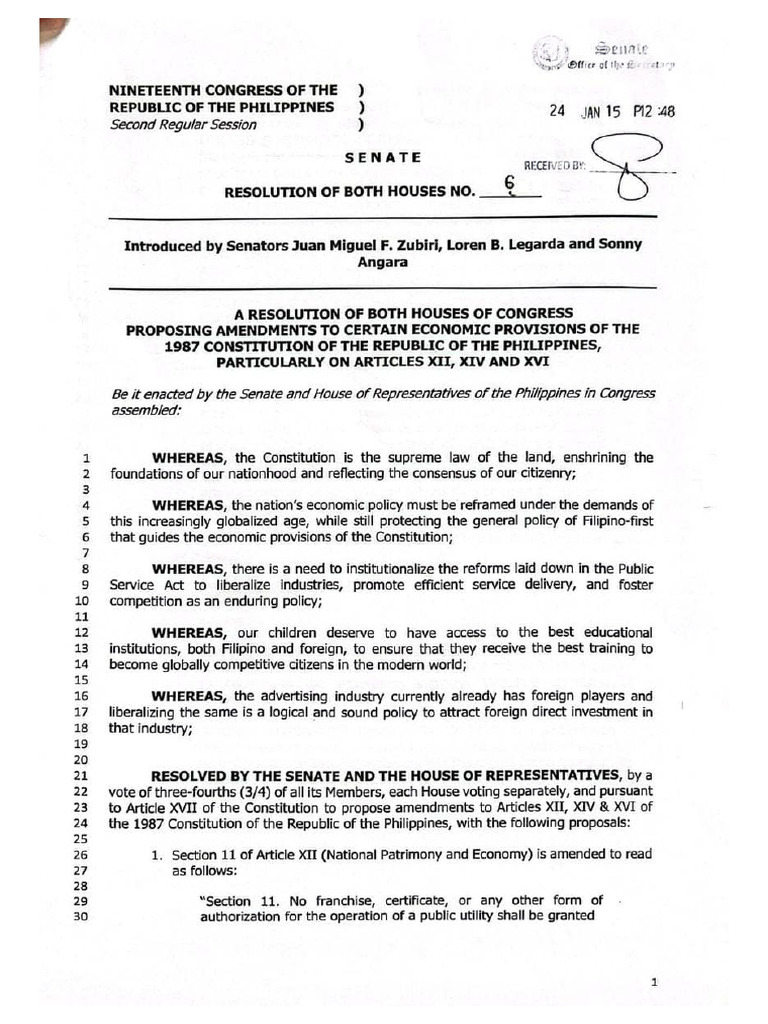 Senate Resolution - ChaCha | PDF