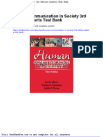 Dwnload Full Human Communication in Society 3rd Edition Alberts Test Bank PDF