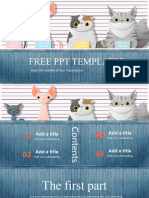 Cartoon Little Animal PowerPoint Templates