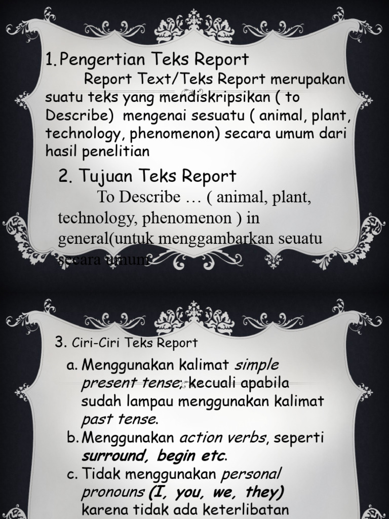 Ciri dan Struktur Teks Report | PDF