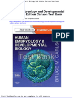 Dwnload Full Human Embryology and Developmental Biology 5th Edition Carlson Test Bank PDF
