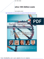 Dwnload Full Human Genetics 10th Edition Lewis Test Bank PDF