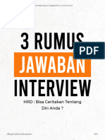 3 Rumus Jawaban Interview