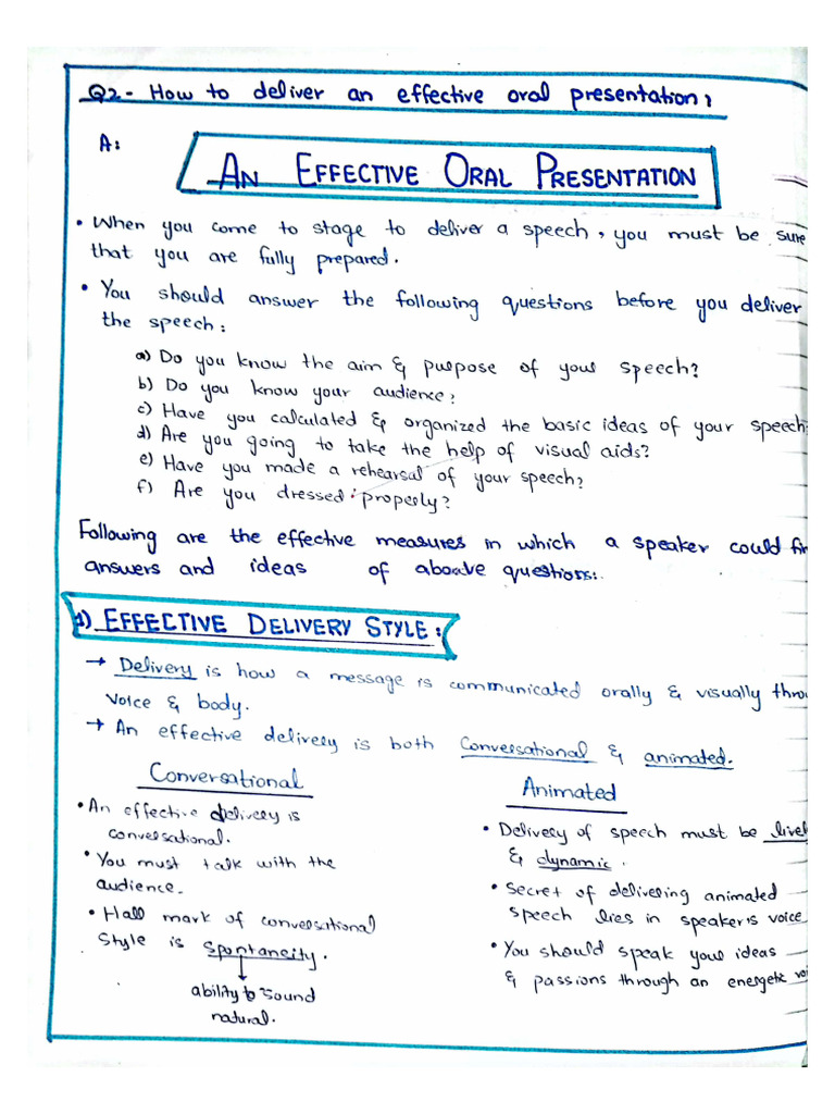 How To Deliver An Effective Oral Presentation | PDF