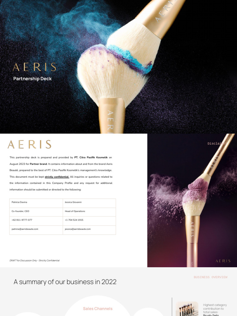 Aeris Partnership Deck For Shopee Brand Pdf Marketing Business