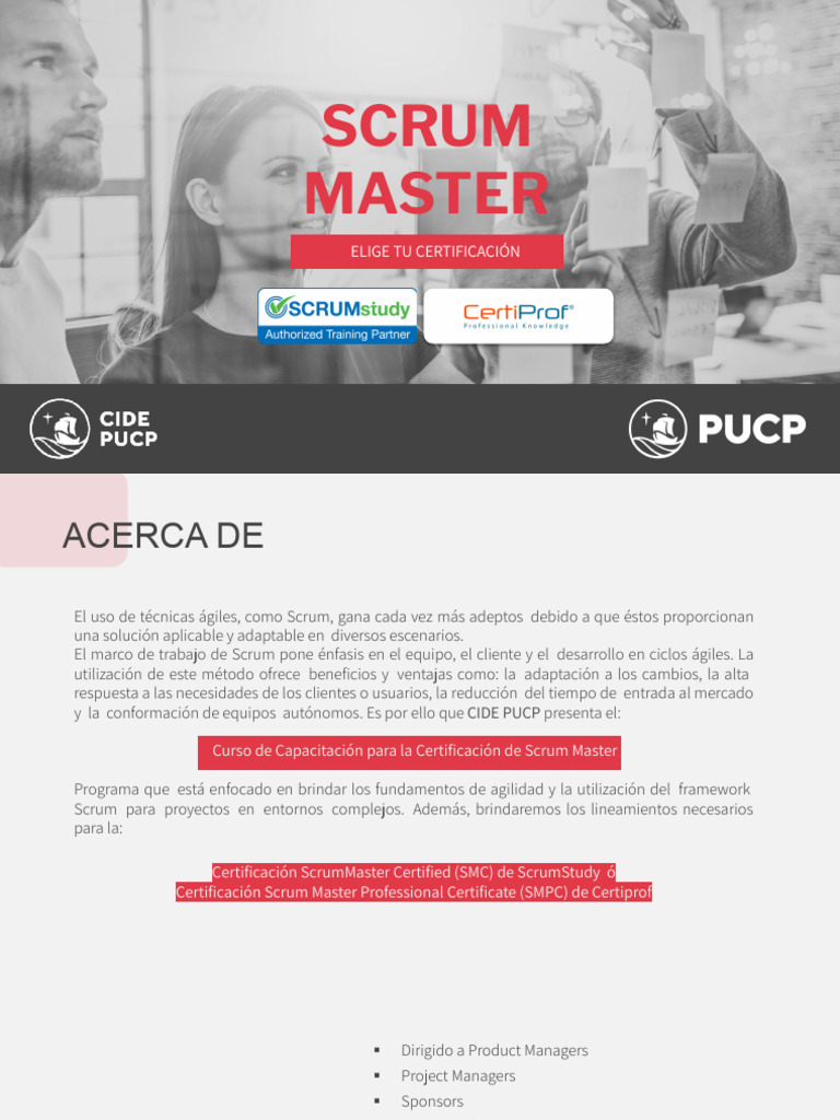 Curso de Certificación Scrum Master | PDF | Scrum (desarrollo de ...