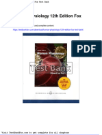 Dwnload Full Human Physiology 12th Edition Fox Test Bank PDF
