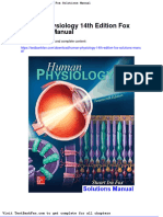 Dwnload Full Human Physiology 14th Edition Fox Solutions Manual PDF